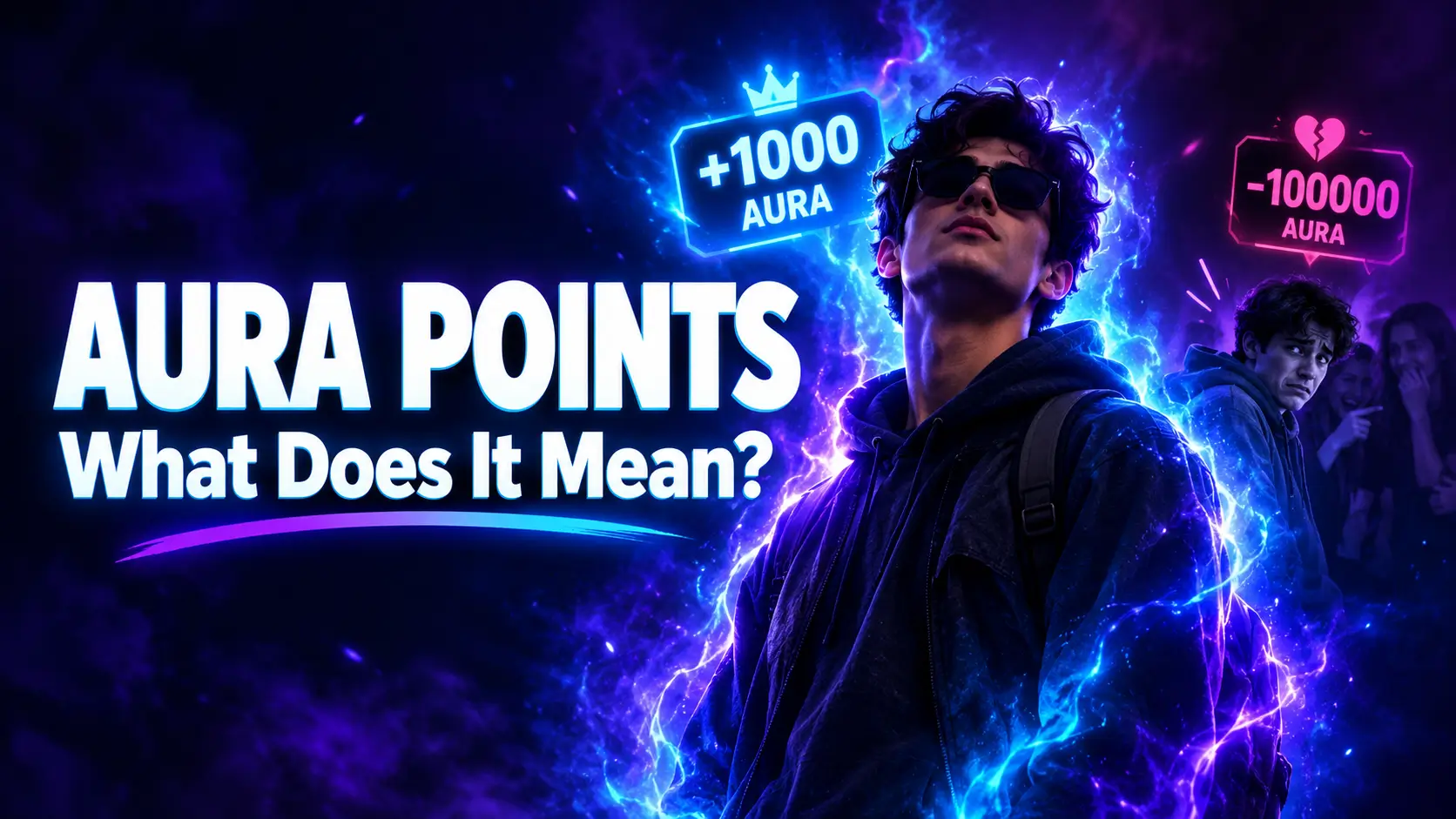 Aura points meaning on TikTok with positive and negative aura scores