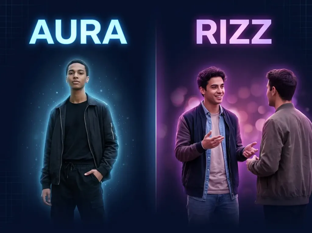 Aura vs rizz explained through confidence and romantic charm