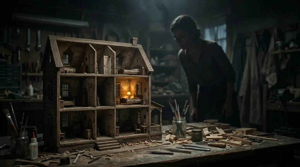 Hereditary miniature dollhouse revealing the film's hidden symbolism