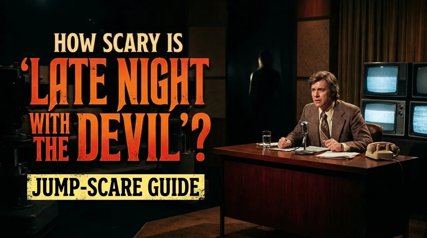 Vintage television studio atmosphere illustrating how scary Late Night with the Devil is